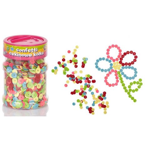 Cekiny Astra, Kółka Mix Fluo, 100g - 2
